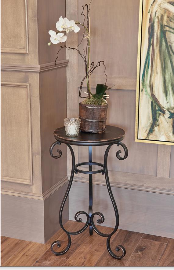 Black Metal Bistro Table - Bronze