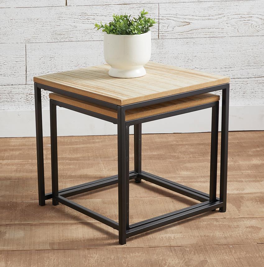High-quality iron and wood furniture set - Black