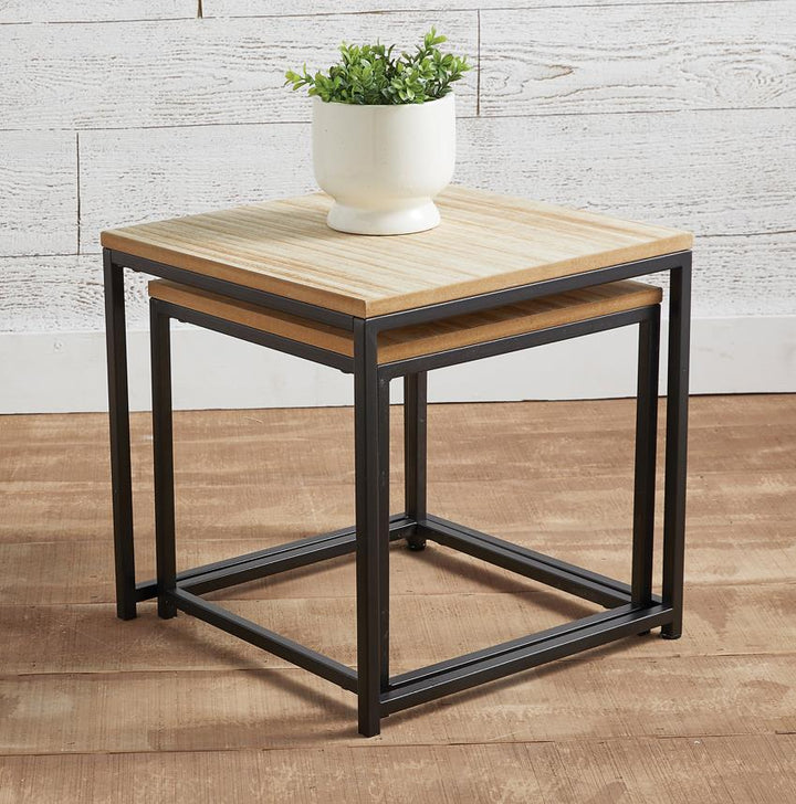 High-quality iron and wood furniture set - Black