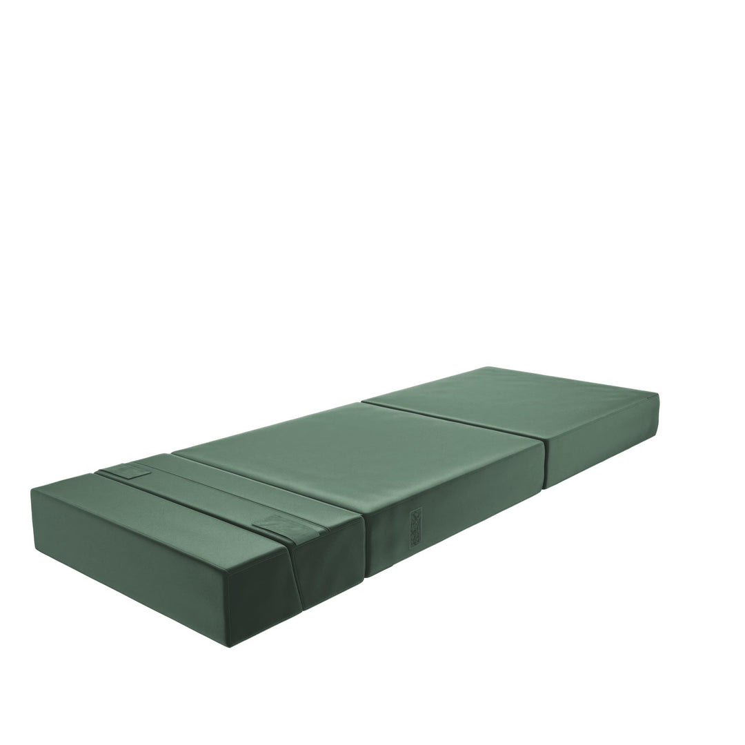 The Flower Modular Chair and Lounger Bed with 5-in-1 Design and Velour Fabric - Green Velour