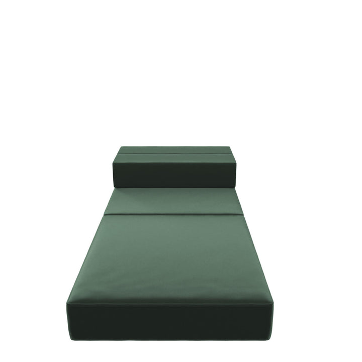 The Flower Modular Chair and Lounger Bed with 5-in-1 Design and Velour Fabric - Green Velour