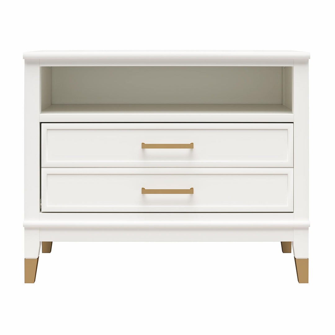 Westerleigh Wide Nightstand  -  White