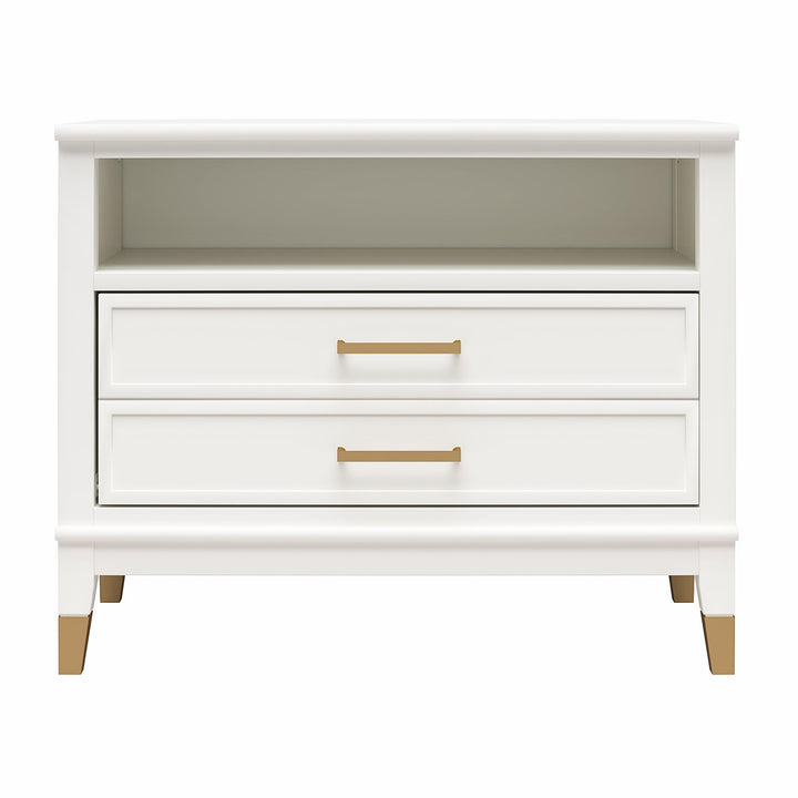 Westerleigh Wide Nightstand  -  White