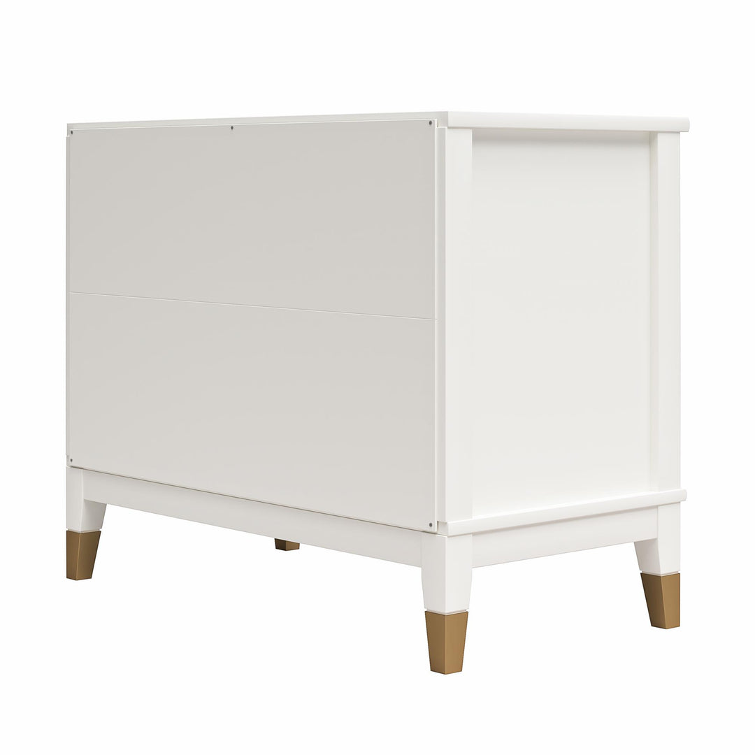 Contemporary nightstand with wide design -  White
