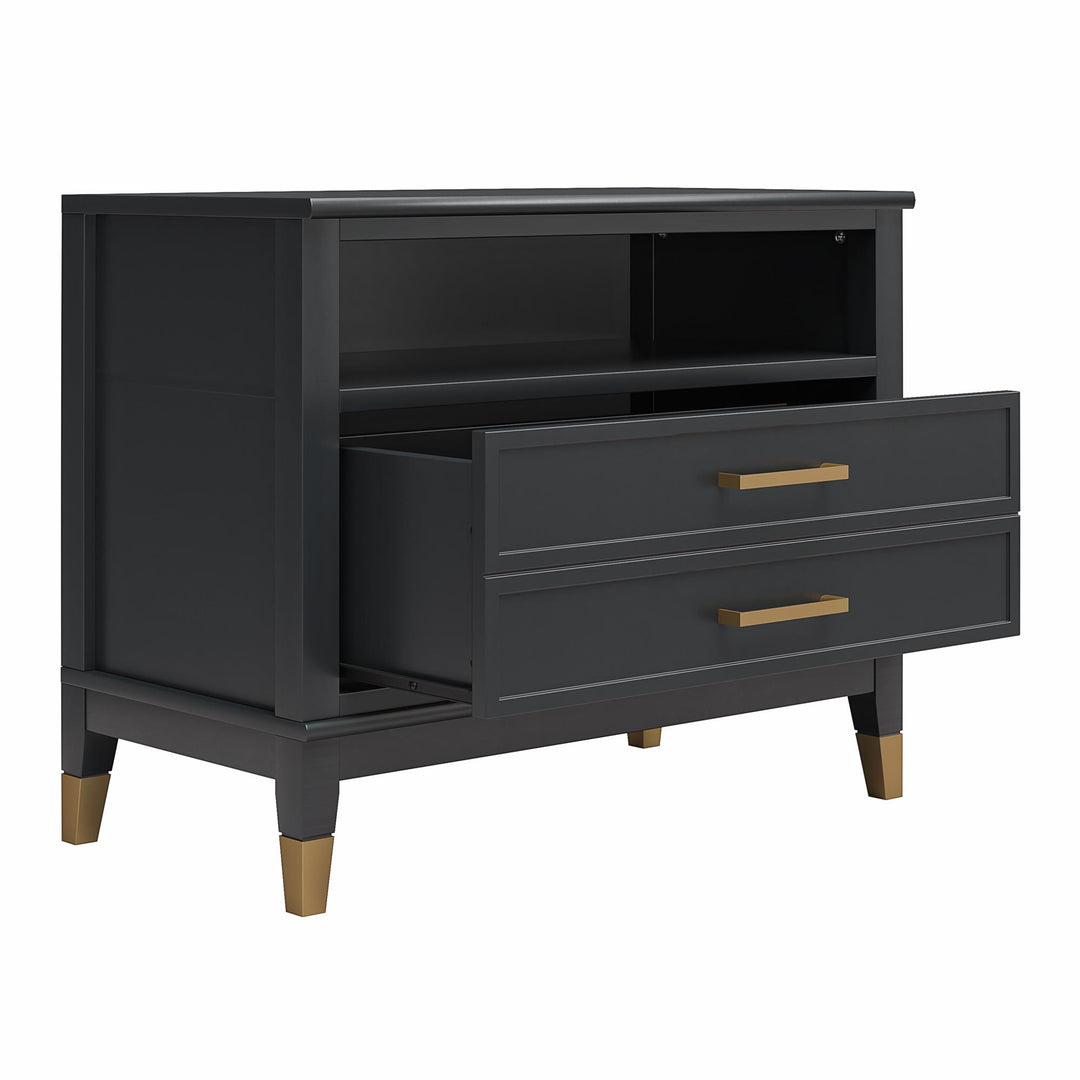 Westerleigh Wide Nightstand - Black