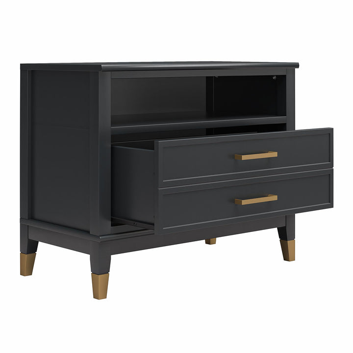 Westerleigh Wide Nightstand - Black