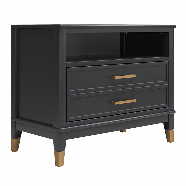Westerleigh Wide Nightstand - Black