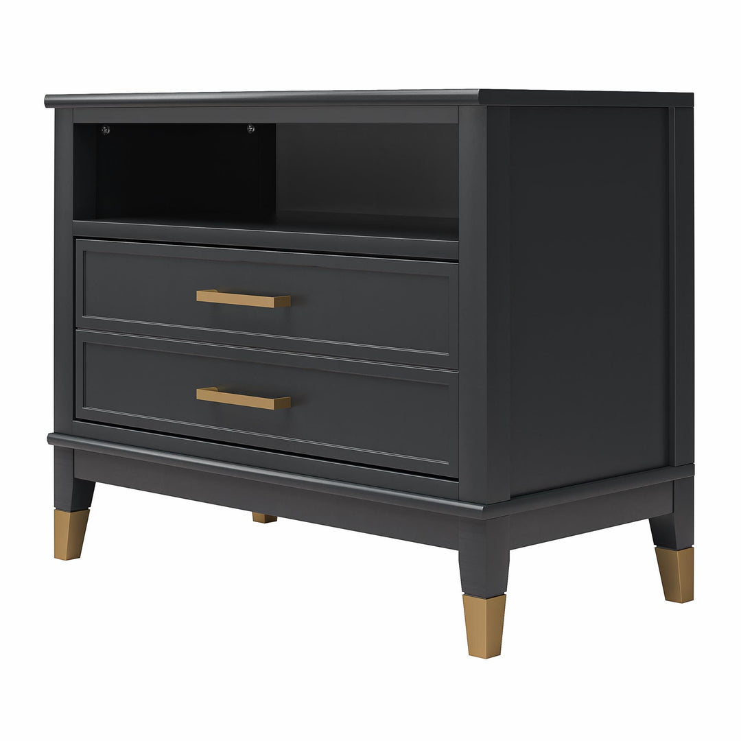 Westerleigh Wide Nightstand - Black