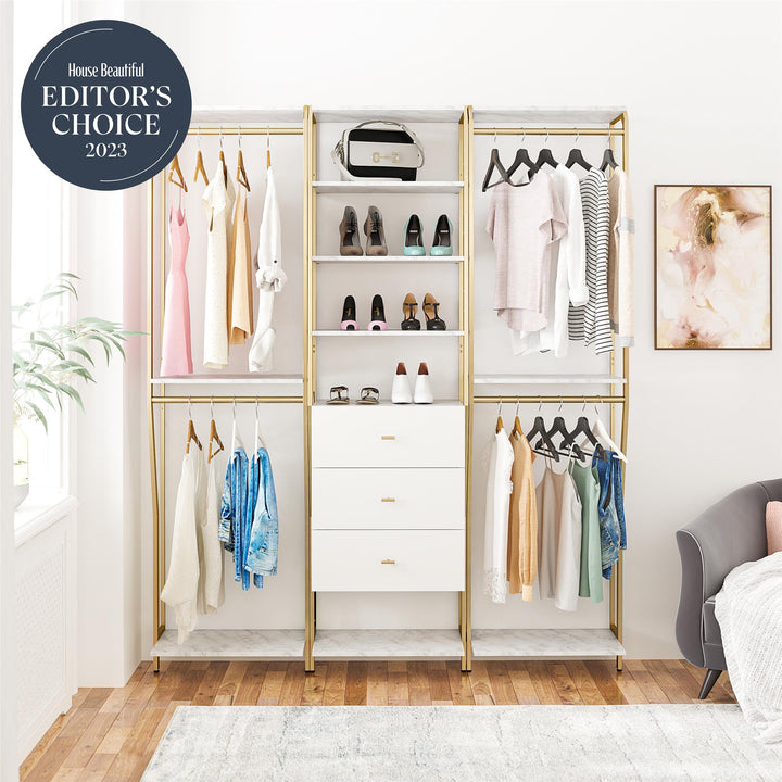 closet organizer 3-Piece - White marble