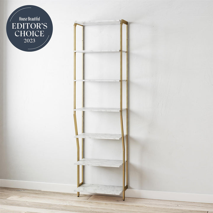 Closet Storage with Shelves -  White marble