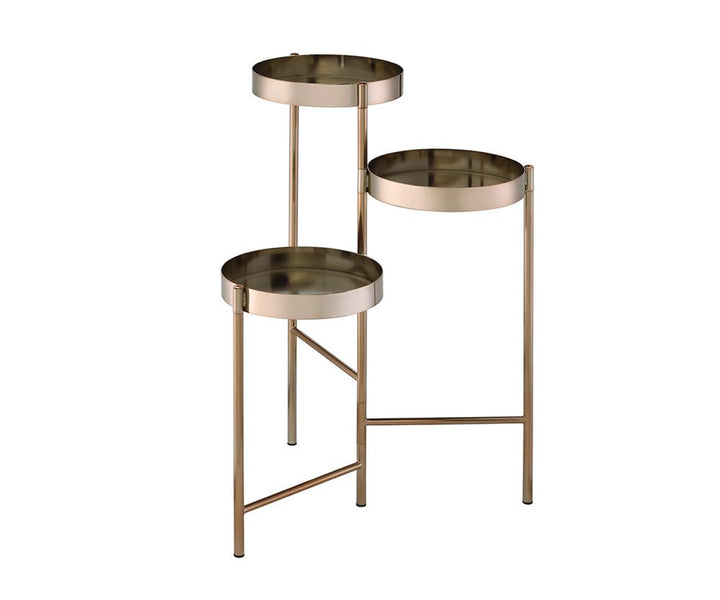 Siobhan Plant Stand with 3 open Compartments - Gold