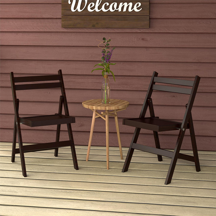wooden lawn chair - Dark Mahogany - 2-Pack