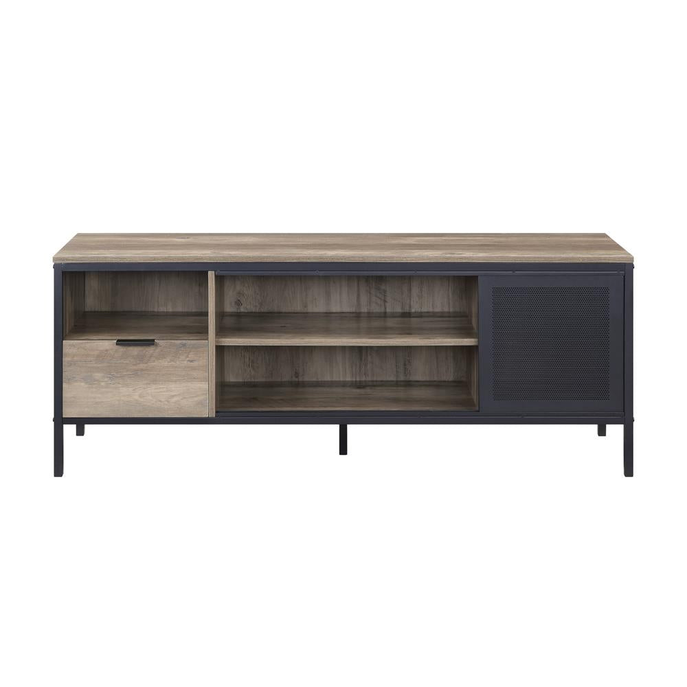 Nantan TV Stand with 1 Storage Drawer & 3 Storage Compartments  -  Rustic Oak