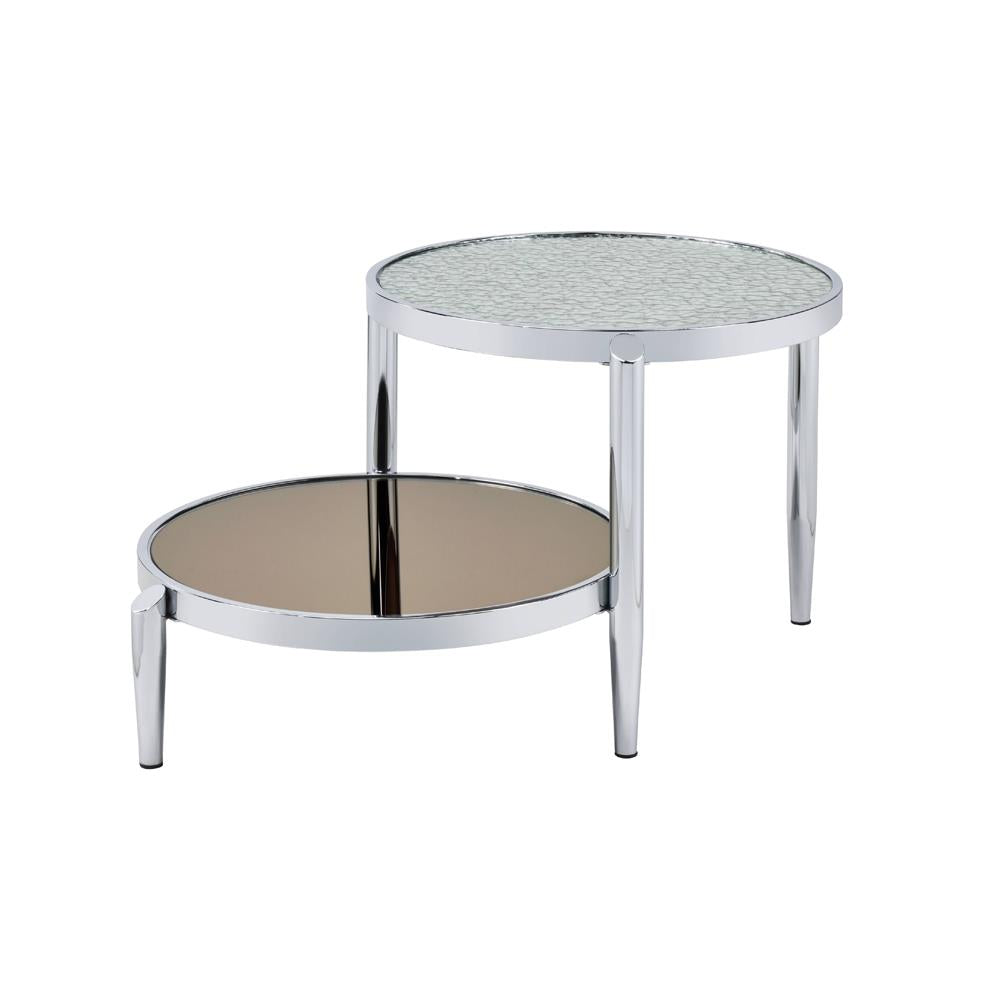 Abbe Coffee Table with Twin Table Top - Chrome