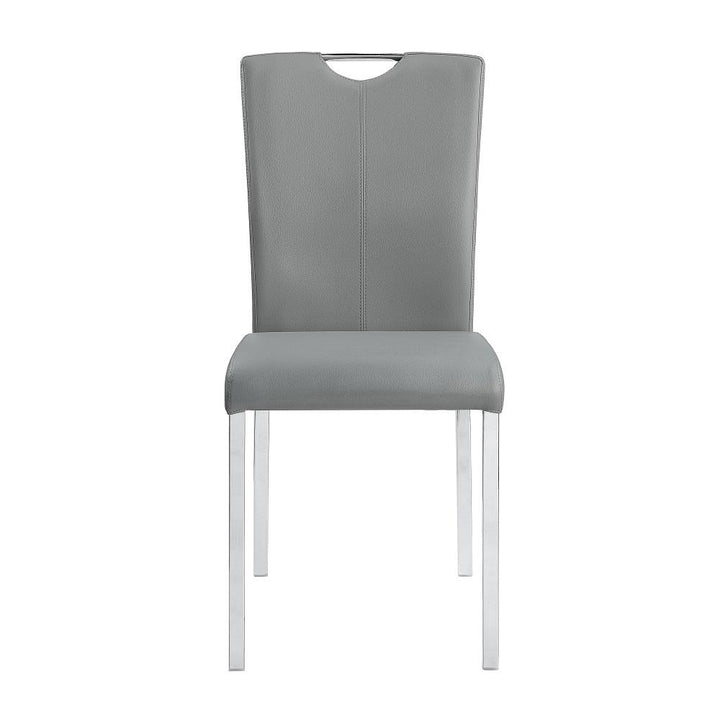 Pagan Upholstered Dining Chair with Metal Legs, Set of 2 - Gray