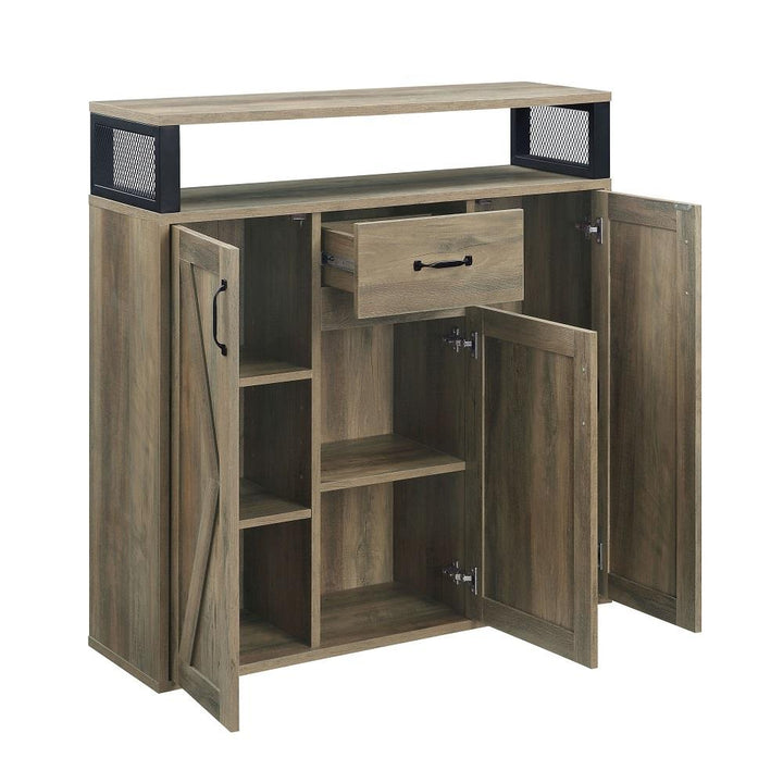 Side storage cabinet for kitchen with doors - Rustic Oak