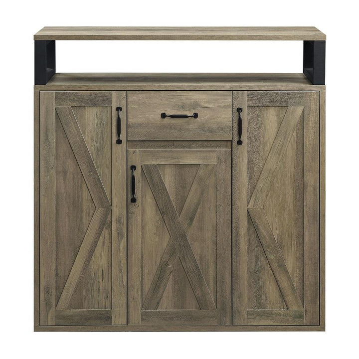 Abiram Server with Rustic Finish - Rustic Oak