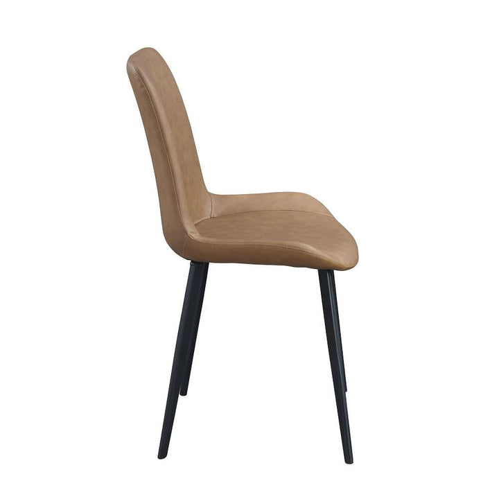 Set of 2 dining chair with armless - Brown