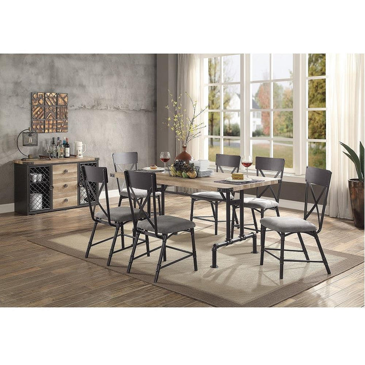 Solid wood dining table Edina design -  Natural