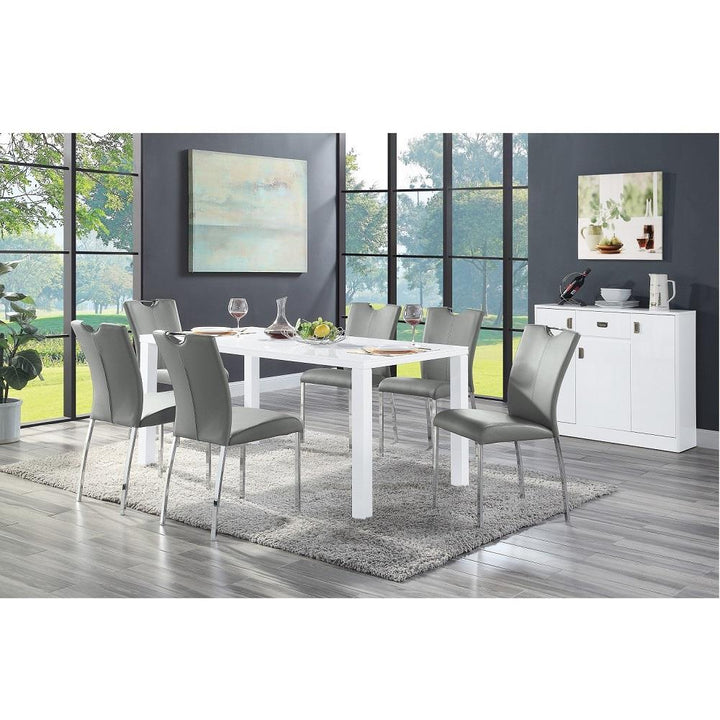 Simple wooden frame Storage Buffet - White