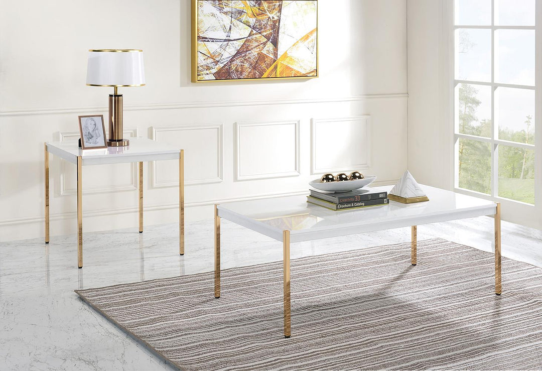 Occasional Rectangular Coffee Table  - White