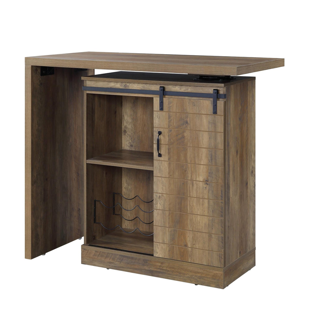 Natural tone Swivel Top Bar Table - Rustic Oak