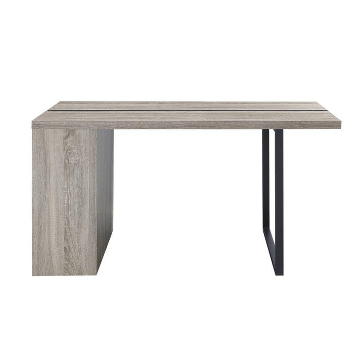 Patwin Dining Table with 3 Shelves and Metal Detail - Gray Oak