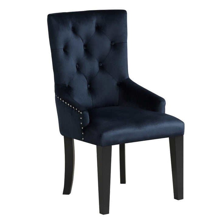 Velvet Button Tufted Chair - Navy
