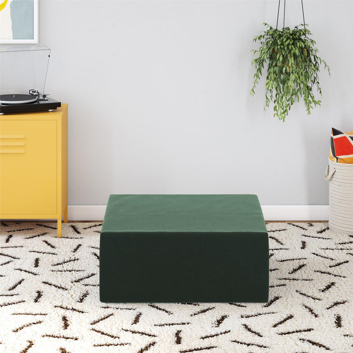 Ottoman Pouf Comfort Floor Seat - Green