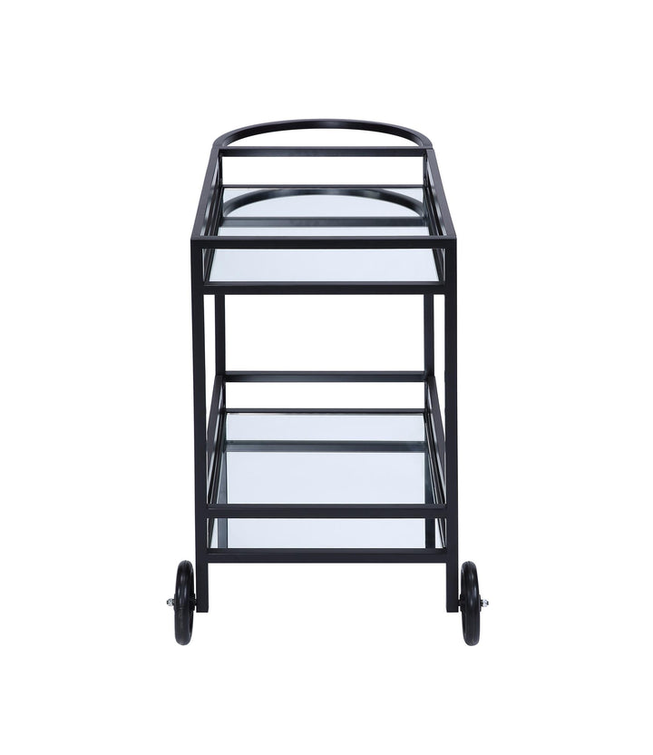 Luxurious serving carts with mirrored shelves Colson -  Black
