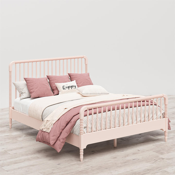 Rowan Valley Linden Kids Full Size Bed with Wood Spindles - Pale Dogwood - Full