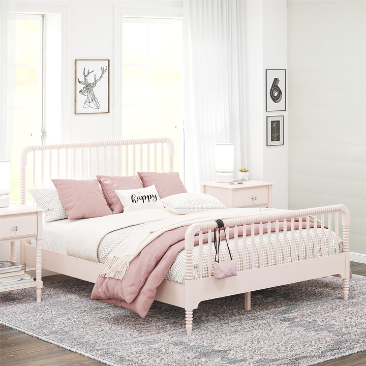 Rowan Valley Linden Kids Full Size Bed with Wood Spindles - Pale Dogwood - Full