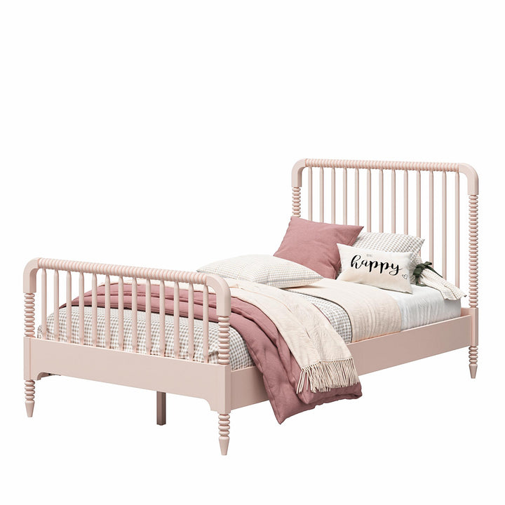 Rowan Valley Linden Kids Twin Size Bed with Wood Spindles - Pale Dogwood - Twin