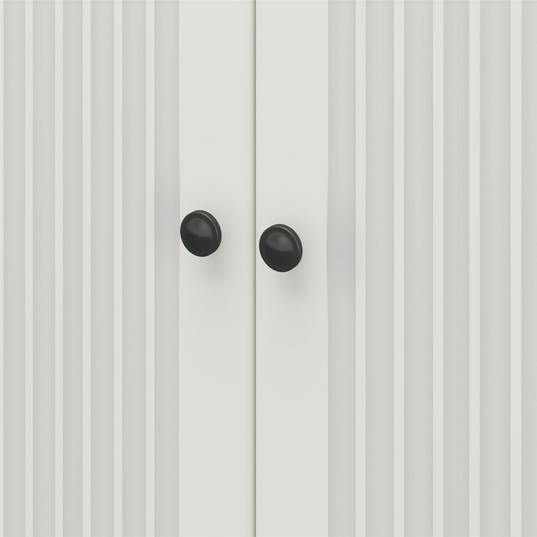 Kendall Fluted 36 Inch Wide 2 Door Storage Cabinet - White