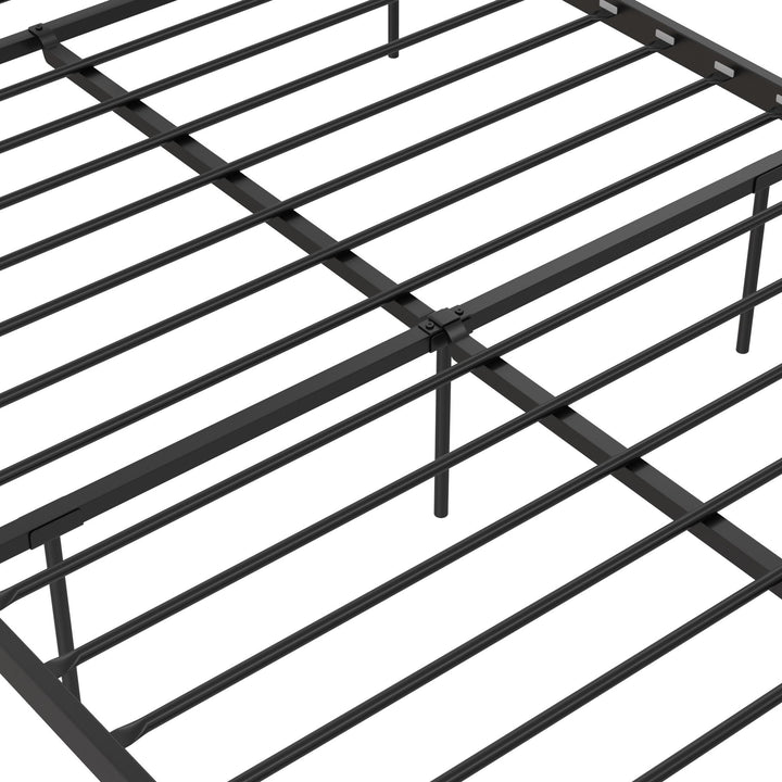 Primrose Vintage Style Metal Bed with Headboard and Footboard - Black - Full