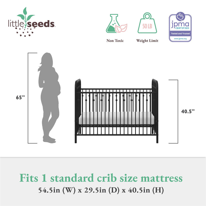 Modern Monarch Hill Ivy Crib for Newborns -  Black