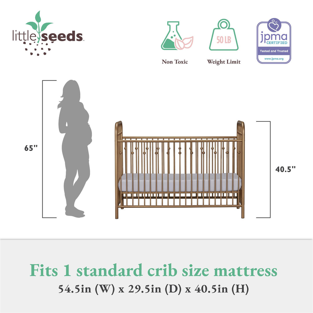 Monarch Hill Ivy Crib with Adjustable Heights -  Gold