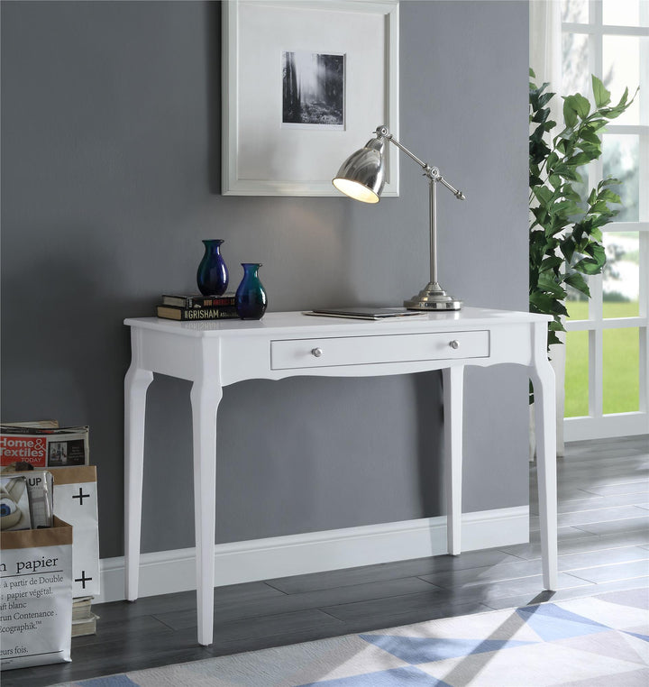 Rectangular Console Table - White