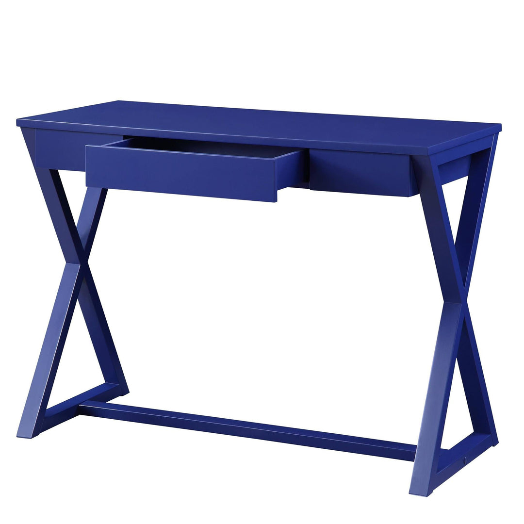 Nalo's signature wooden console table with a drawer -  Blue