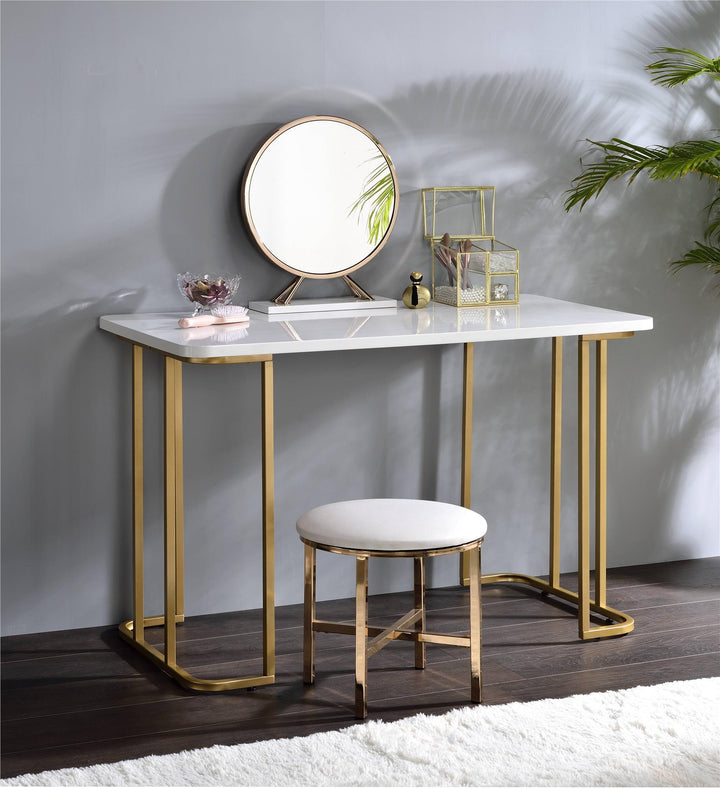 Estie desk for writing and vanity setup -  White