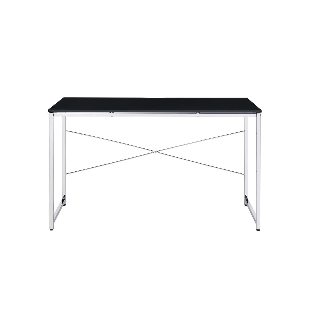 Chrome metal frame vanity desk - Black