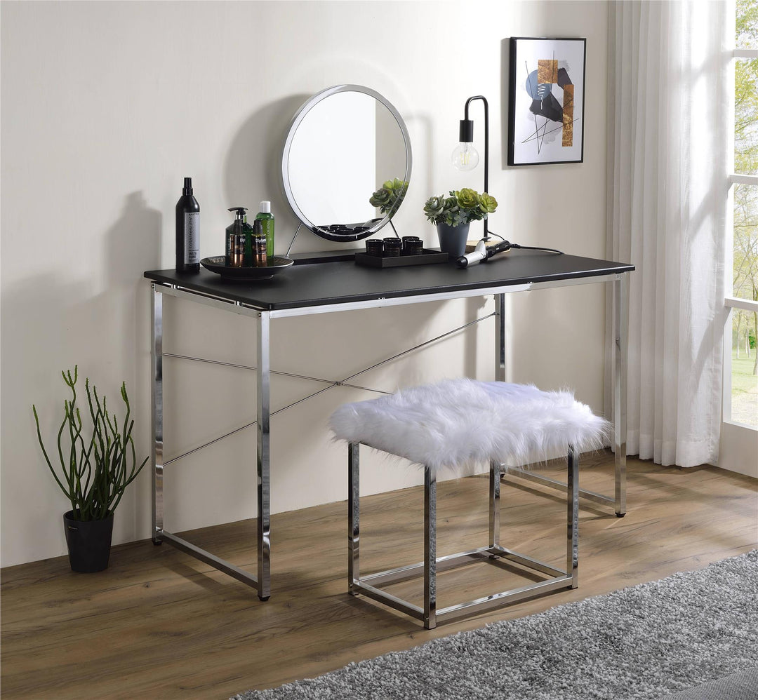 Metal makeup vanity desk - Black