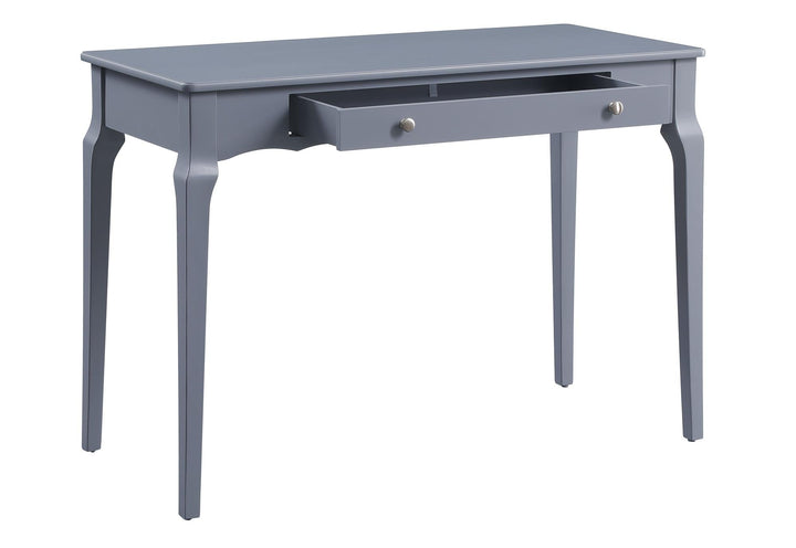 Console Table with Center Drawer with two round knobs - Gray
