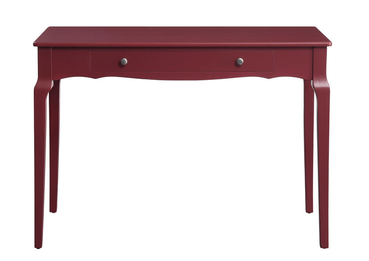 Alsen Rectangular Console Table with Center Drawer - Red