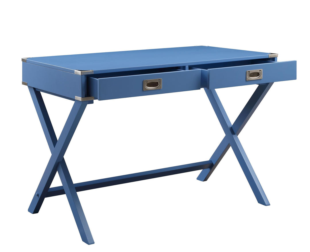 vanity desk with 2 storage drawers - Blue