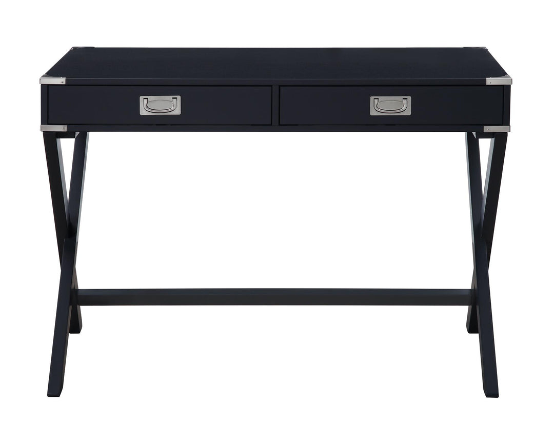Violet Rectangular Vanity Desk Console Table with 2 Storage Drawers - Charcoal