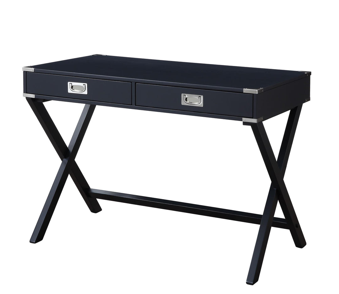 vanity desk with 2 storage drawers - Charcoal