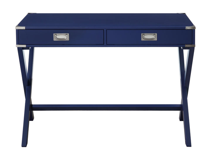 Violet Rectangular Vanity Desk Console Table with 2 Storage Drawers - Navy