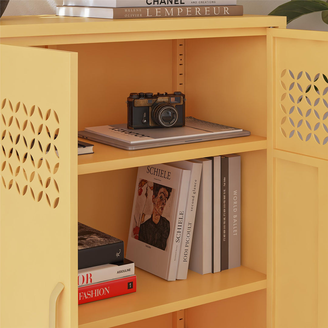 Annie Short Metal 2 Door Cabinet - Yellow