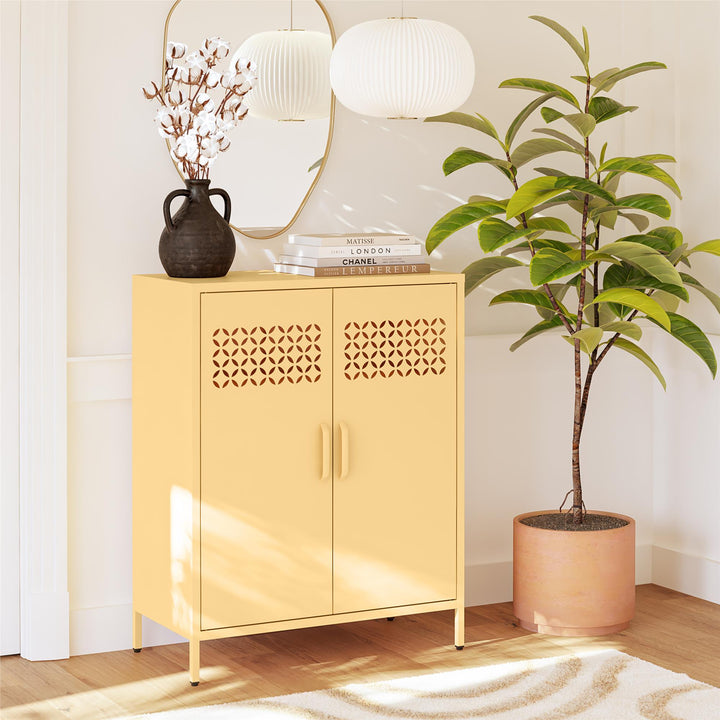 Annie Short Metal 2 Door Cabinet - Yellow